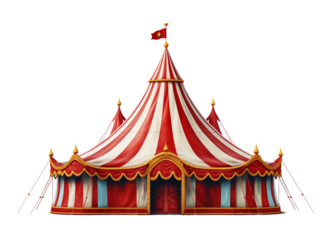 Circus Tent Isolated on Transparent Background
