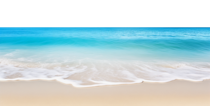 Beach Summer Horizon Isolated on Transparent Background