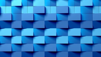 A blue wall made of blue blocks