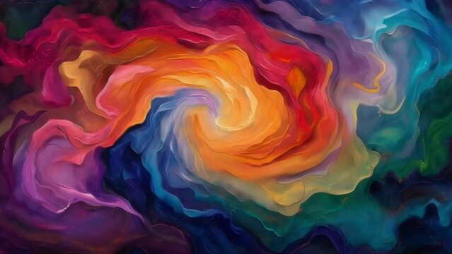 An abstract image of colorful swirls and patterns representing the chaotic and everchanging nature of our thoughts and intentions. These energetic streams are constantly shifting