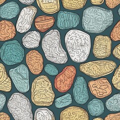 Abstract colorful stone wall pattern background