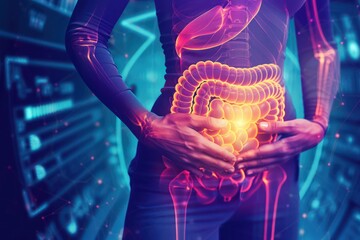 Human Digestive System Anatomy - obrazy, fototapety, plakaty