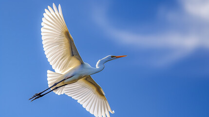 Flying bird. Heron flying.