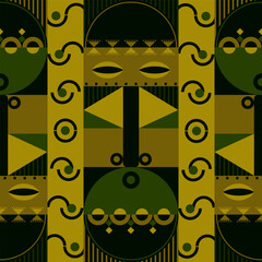 Vector illustration of a seamless ethnic textile design pattern background