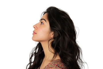 Profile view of girl looking