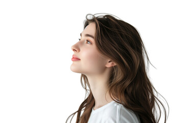 Profile view of girl looking