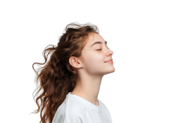 Profile view of girl looking