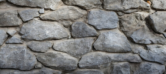 texture of a gray stone wall. Generative AI.