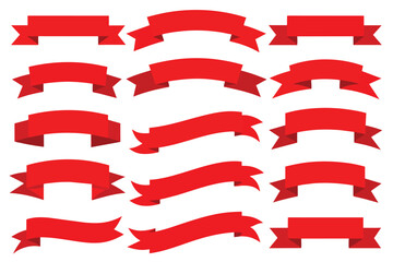 twenty--vector-ribbons-banners--red-color-ribbons b.eps