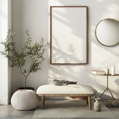 frame Mockup, Korean apartment, home interior, 3d render