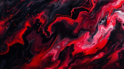 A broad background with deep crimson and black tones, creating a dramatic and abstract visual experience - obrazy, fototapety, plakaty