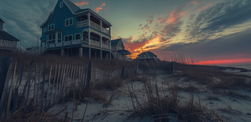 Fototapeta premium Coastal Escapes: Finding Solace in Nature's Arms