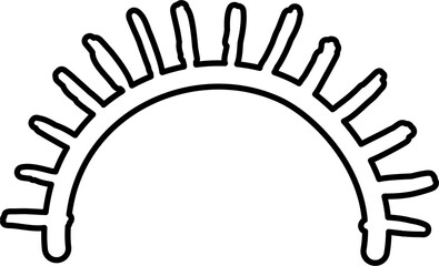 Drawing of sun. Design element