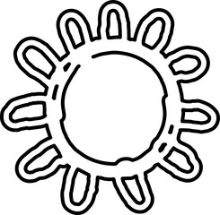 Fototapeta premium Drawing of sun. Design element