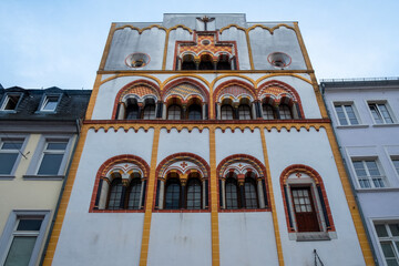 Trier, Rijnland-Palts, Germany, 23th of March, 2024, This vertical shot captures the striking...
