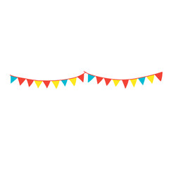 Party with Flags Vector Illustration