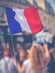 French Street Protest With Flag - 770685619