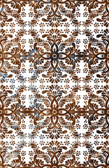 Carpet and Fabric print design with grunge and distressed texture repeat pattern 
