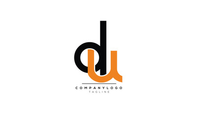 Alphabet letters Initials Monogram logo DU, DU INITIAL, DU letter
