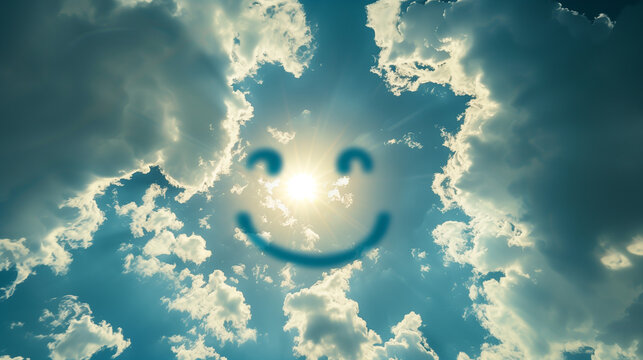 Smiley face on the sky