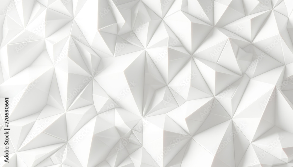 Poster White abstract geometric shapes creating a modern background, visually suggesting a paper art style, Generative AI. Generative AI