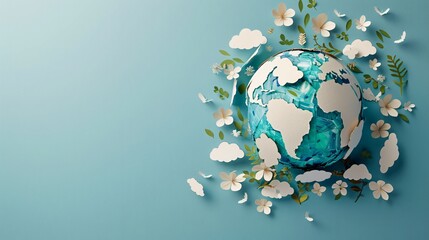 World Earth Day Colorful Background With Copy Space