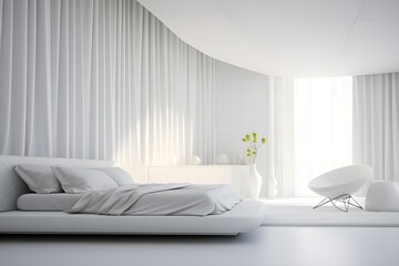 Modern White Bedroom Elegant in Ivory HD Bright