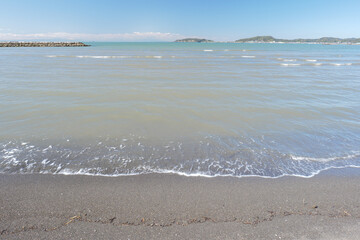 春の千葉県館山市の北条海岸　3月