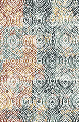 Carpet and Fabric print design with grunge and distressed texture repeat pattern 
