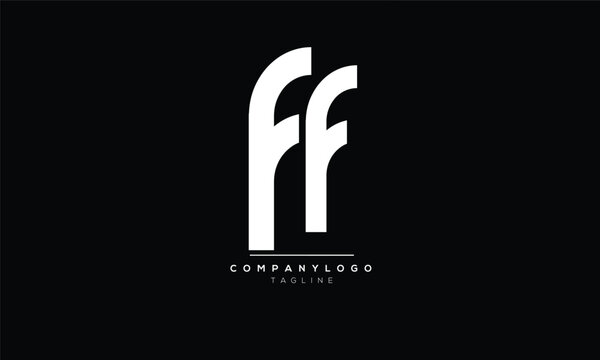 Alphabet letters Initials Monogram logo FF, FF INITIAL, FF letter