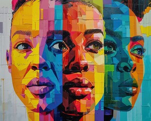 Pop art, Against the canvas of prejudice, LGBTQ advocates stand tall as beacons of hope, their messages of equality and inclusion depicted in the vibrant hues of Pop Art , super detailed