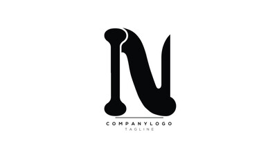 Alphabet letters Initials Monogram logo IV, IV INITIAL, IV letter