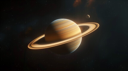 Saturn is the sixth planet from the Sun in our solar system and is known for its stunning rings, which are made up of ice, rock, and dust particles. It is the second-largest planet in the solar system © Stanko