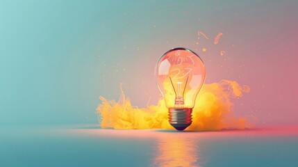 minimalist background of Bright idea for business growth