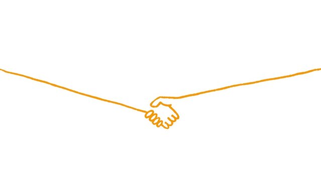 握手するライン・デコレーション（3色セット）