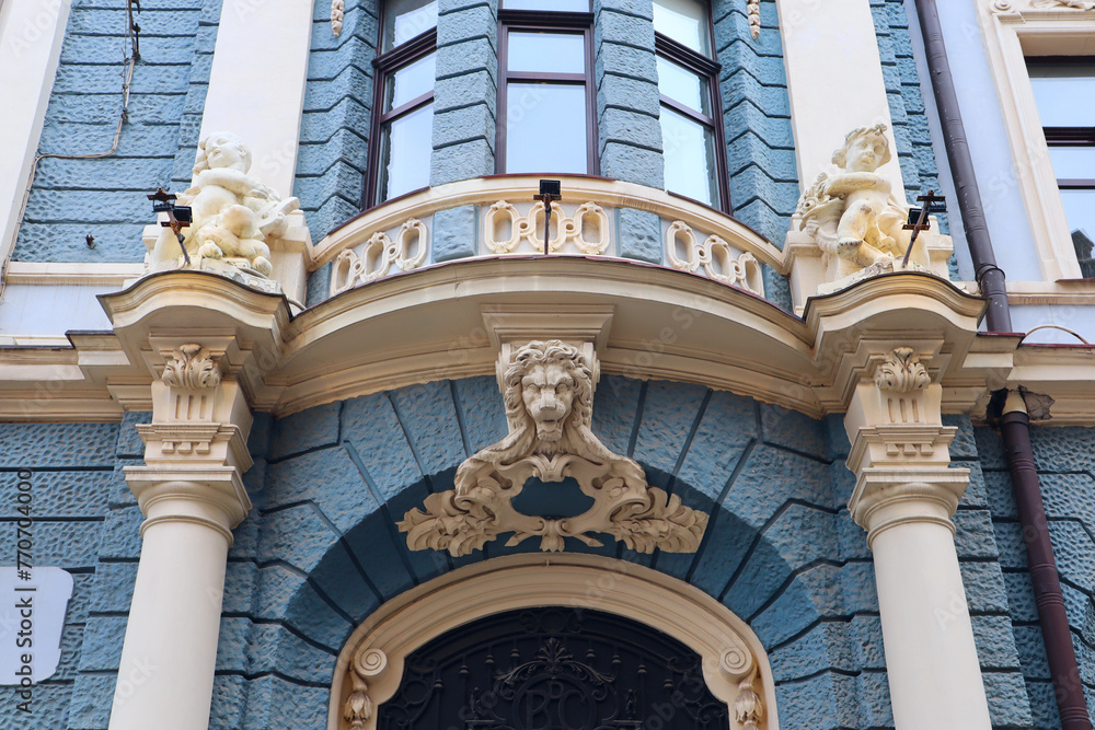 Wall mural historical building in the old town in chernivtsi, ukraine