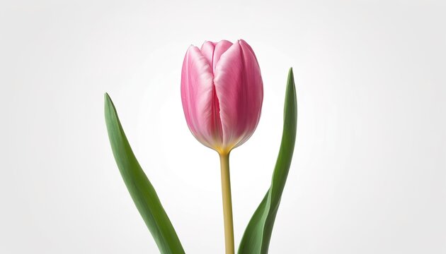 Pink terry tulip isolated on white background. Graphic element for design
