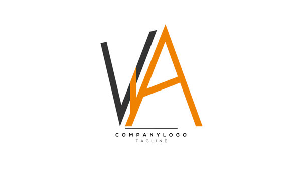 Alphabet letters Initials Monogram logo VA, VA INITIAL, VA letter