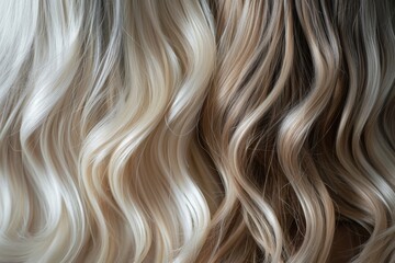 Fototapeta premium Blonde hair Blond curly colors wavy smooth