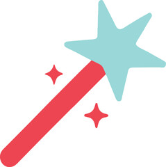 wizard magic wand, icon colored shapes