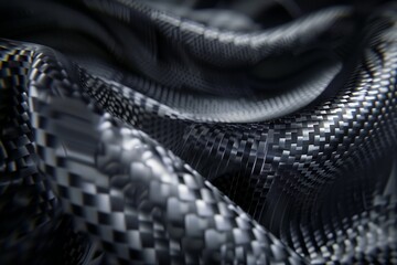 close up of carbon fiber mesh 