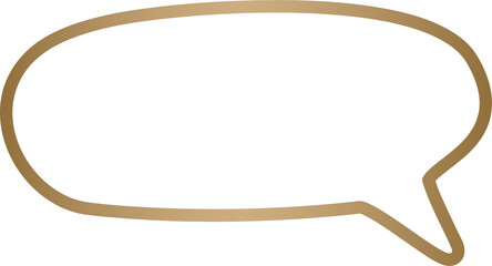 Golden speech bubble, chat, dialog, messenger