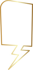 Golden speech bubble, chat, dialog, messenger