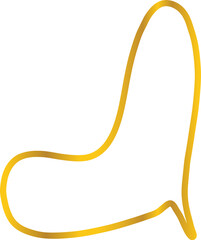 Golden speech bubble, chat, dialog, messenger