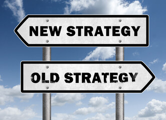New Strategy versus Old Strategy - obrazy, fototapety, plakaty