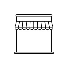 Store icon flat design on white background.