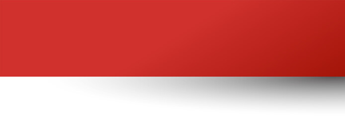 Red paper rectangle and shadow, label, banners, icon