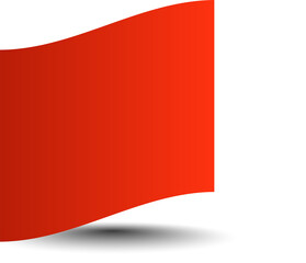 Obraz premium Red paper rectangle and shadow, label, banners, icon