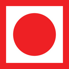 Non vegetarian sign, Non Veg logo, Non Veg symbol, Red color Non veg sign, Food Grade sign, Red circle sign