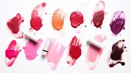 A row of lipsticks with different colors and shades